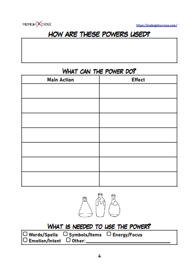 Power System Creation Worksheet Preview 4